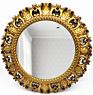 16 Inch Gold Finish Retro Antique Home Decor Wall Accessory Wall Mirror For