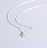 Flamingo 925 Sterling Silver Choker Dainty Necklace, Birds Choker Necklace