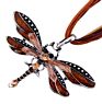 Vintage Style Women Jewelry Colorful Enamel Dragonfly Ornament Pendant Necklace Hair Accessories