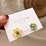 Flower Personality Small Fresh Petals Earrings Female Temperament Simple Metal Flower Stud Earrings