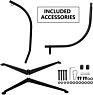 Hammock Hanging Stand - 360 Degree Rotation Hammock Chair C-Stand