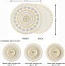 Round Placemats Boho Tassels Table Mats 13 Inch Black and Cream Cotton Woven Heat Proof Washable Circle Kitchen Placemats for T