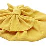 Cloth Soft Hedging Hood Baby Infant Beanie Solid Color Hats Girl Pullover Hat Newborn Bows Knot Hat