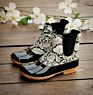 Leopard Water Shoes Color Ladies Flat Heel round Head Short Boots Waterproof Ankle Rainboots