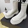 Newest Women Casual Waterproof Bright Leather Boots Lace-Up Shoes for Women Xq1124