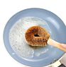 Zero Waste & Biodegradable Natural Fiber Kitchen Brushes Wood and Coconut Bristle Bottle Brush