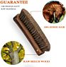 6.7" Horsehair Shoe Shine Brush 100% Soft Genuine Horse Hair Brush Wood Handle Unique Concave Design