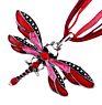 Vintage Style Women Jewelry Colorful Enamel Dragonfly Ornament Pendant Necklace Hair Accessories