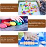 12Pcs Wooden Dough Tools Clay Pattern Rolling Pin Set Dough Molding Shaping Tool for Toddler Kids Art Craft Activity Supplies