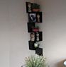 Wooden Corner Shelf 5 Tier Floating Shelves for Wall Easy-To-Assemble Wall Mount Corner Shelves for Bedroom Living Room