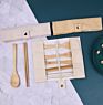 Reusable Eco Friendly Wood Wooden Utensils Travel Camping Fiber Bamboo Cutlery Set