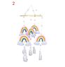 Boho Wooden Beads Rainbow Wall Hanging Children Kids Room Baby Nursery Decoration Macrame Rainbow Decor