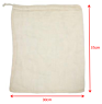 Small Eco-Friendly Foldable Natural Color Shopping Double Stitched Seamed Organ Cotton Produce Bag for Fruit and Vegetable