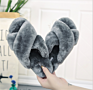 Latest Cross Band Plush Slipper Female Soft Fancy Warm Slippers for Ladies