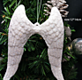 Product Hanging White Angel Wings Ornament for Christmas Decoration