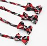 Red Checked Pattern Cotton Infant Bowtie Boys Bow Ties for Children Baby Bow Tie Kids