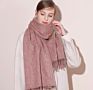 Letter Blanket Thick Warm Scarves Imitated Cashmere Ladies Simple Scarfs For