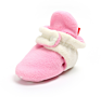 Newborn Baby Boys Girls Cozy Fleece Booties with Grippers Stay on Slipper Socks Infant Toddler Crib Shoes for Boys Girls
