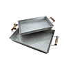 Galvanized Farmhouse Trays Set of 2