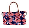 E291 Women Travel Canvas Buffalo Monogrammed Large Capacity Handbag Overnight Plaid Weekender Bags