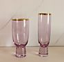 Green Colored Stemware Strong Solid Stem Gold Rimmed Wine Glass Cup Set for Wedding