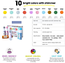 Kids Washable Dot Markers Art Set10 Glitter Colors Non Toxic Bingo Markers for Toddlers Activity Books Toys Dolls