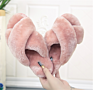 Latest Cross Band Plush Slipper Female Soft Fancy Warm Slippers for Ladies