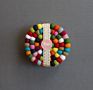 round Shape 100% Handmade Felt Wool Ball Rug Coaster Nepal for Drink