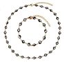 Stylish Multi Color Gold Plated Enamel Evil Eyes Bracelet Necklace Oil Dripping Beads Eyes Anklet Bracelet