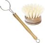 Zero Waste Reusable Bamboo Wooden Kitchen Dish Washing Cleaning Brush Wood Sisal Dish Cleaning Kitchen Brush