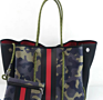 Personalized Waterproof Small Zippered Pink Black Gold Stripe Camo Black Leopard Neoprene Tote