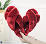 Latest Cross Band Plush Slipper Female Soft Fancy Warm Slippers for Ladies