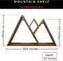 Mountain Hanging Decor for Wall or Table Top Rustic Wood Triangle Shelves Floating Shelf Home Decor