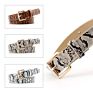 Snakeskin Printed Pu Leather Belt for Women Girl Snake Skin Print Jeans Waist Belt