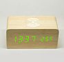 Wooden Digital Led Alarm Clock with Wireless Phone Charging Table Clock Promotional Gift Logo Design Desktop Clock