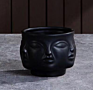 Nordic Style Potted Face Ceramic Flowerpot Creative Home Multi Meat Basin Decoration Storage Tank