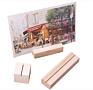 Wooden Base Business Wooden Base Card Holder Postcard Picture Display Stand Photo