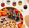 30Pcs Felt Acorn Ornaments Wool Felted with 32.8 Feet Rope for Fall Thanksgiving Christmas Tree Mantel Wall Home Vintage De