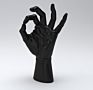 Resin Sculptuer Hand Sign