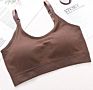 Thread Design Bra with Nipple Cover Adjustable Straps Seamless Bra with Removable Pads Push up Bra