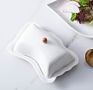 Ceramic Rectangular Butter Dish with Lid Ins Style Butter Storage Dish Plate