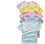 Kids' T Shirts Bamboo Cotton Short Sleeve Breathable Solid Color T Shirt Children's Tee for Little Boy