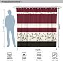 Vintage Floral Polyester Shower Curtain Wine Red Waterproof Printing Bathroom Shower Curtain