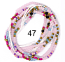 Gaby Cotton String Waist Chain Tie on 45 Inch Belly Chian Waist Beads for Women Body Jewelry