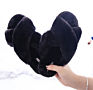 Latest Cross Band Plush Slipper Female Soft Fancy Warm Slippers for Ladies