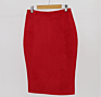 Office Lady Women Solid Suede Wear Package Hip Midi Pencil Knitting Skirt