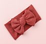 Organic Cotton Bow Knot Knitted Ribbed Baby Headband for Babies
