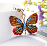 Crystal Butterfly Keychain Full Rhinestone Key Chain for Women Girl Car Handbag Bag Charm Pendant Key Ring