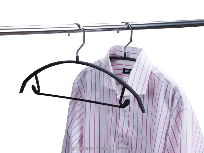 Premium Pvc Matt Clothes Metal Hanger with Bar