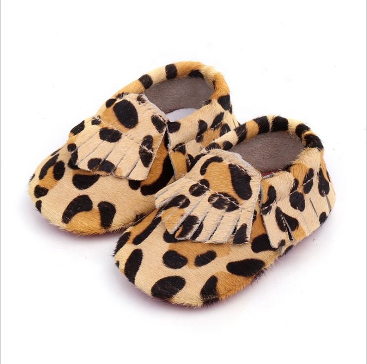Leopard Printed Soft Mocassion Infant Sneakers Shoes